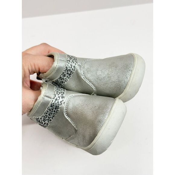 Stride Rite 360 Magnolia Baby Ankle Booties Size 3 Months Silver - Picture 7 of 8